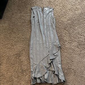 Calvin Klein Black and White Asymmetrical Dress